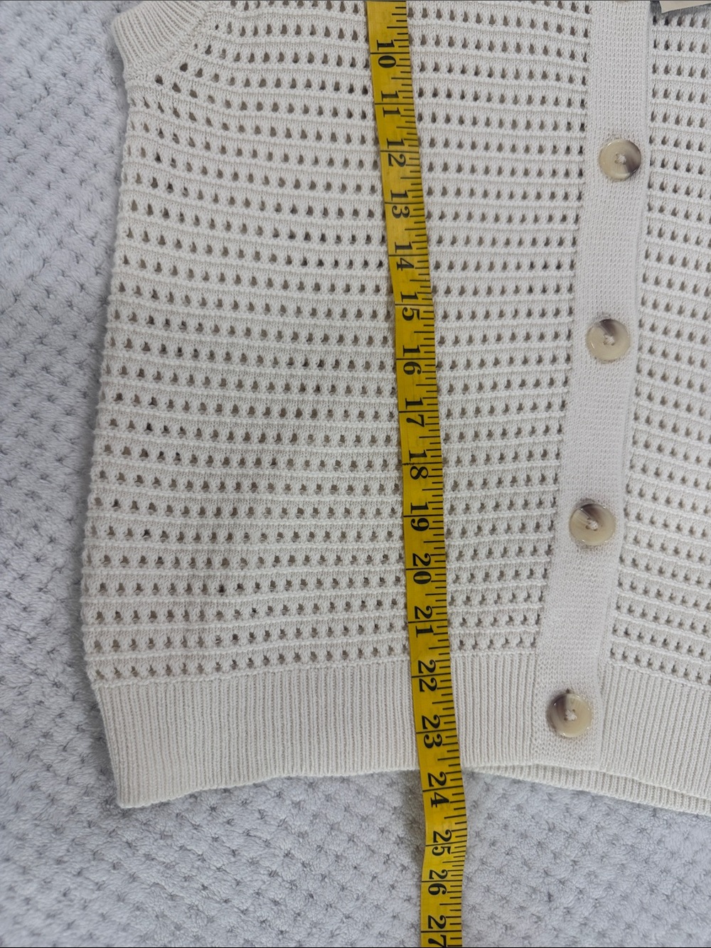 Universal Thread Cream Open-Knit Button Front Sweater Vest - Picture 5 of 6